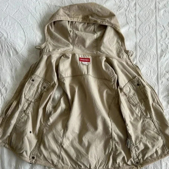 Vtg 90s Hoodie VEST Corduroy Y2K Skater GorpCore Sz S Sleeveless Zip Up UNIONBAY - Picture 13 of 15